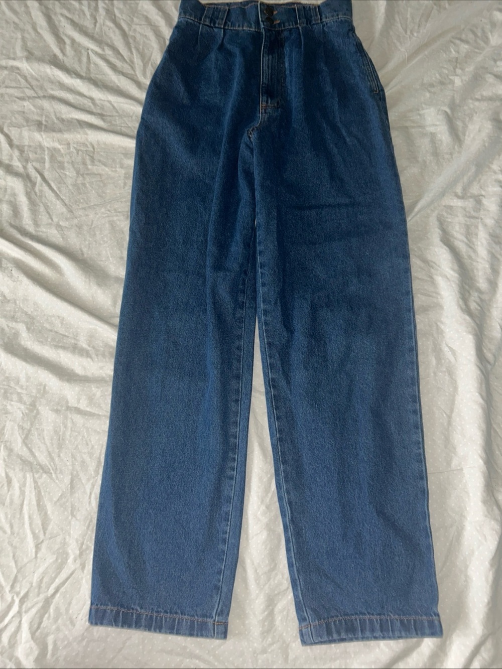 Lucy and Yak Jeans Womens High Waist Mom Jeans Organic Cotton Blue Denim 28/30